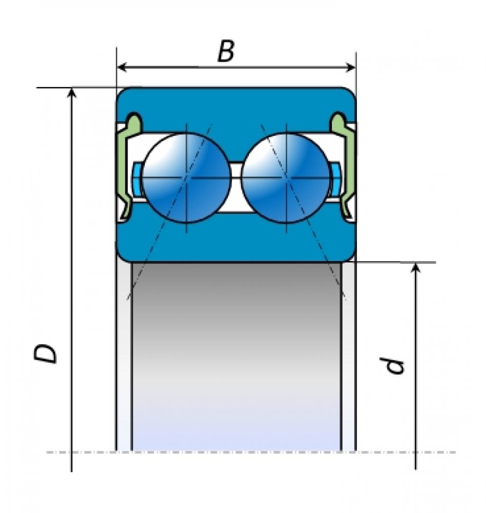 Чертеж подшипника закрытого