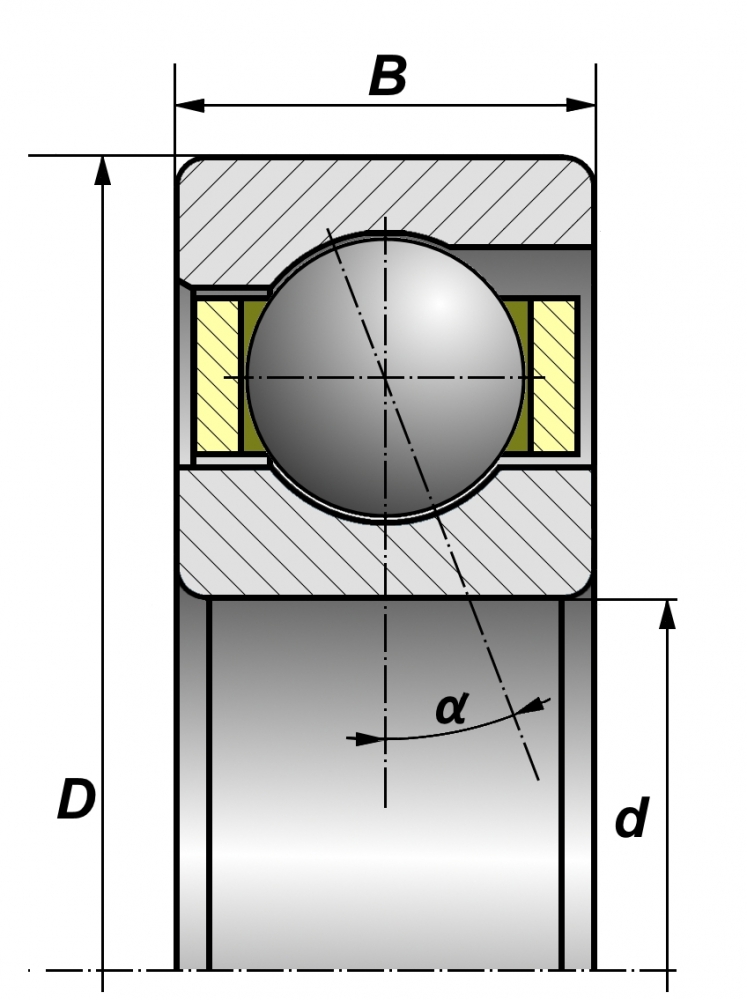 Чертеж подшипника закрытого